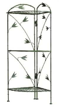 Metal Bamboo Corner Shelf