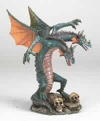 Two Headed Dragon Sculpture