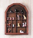 Wood Curio Cabinet-Glass Door